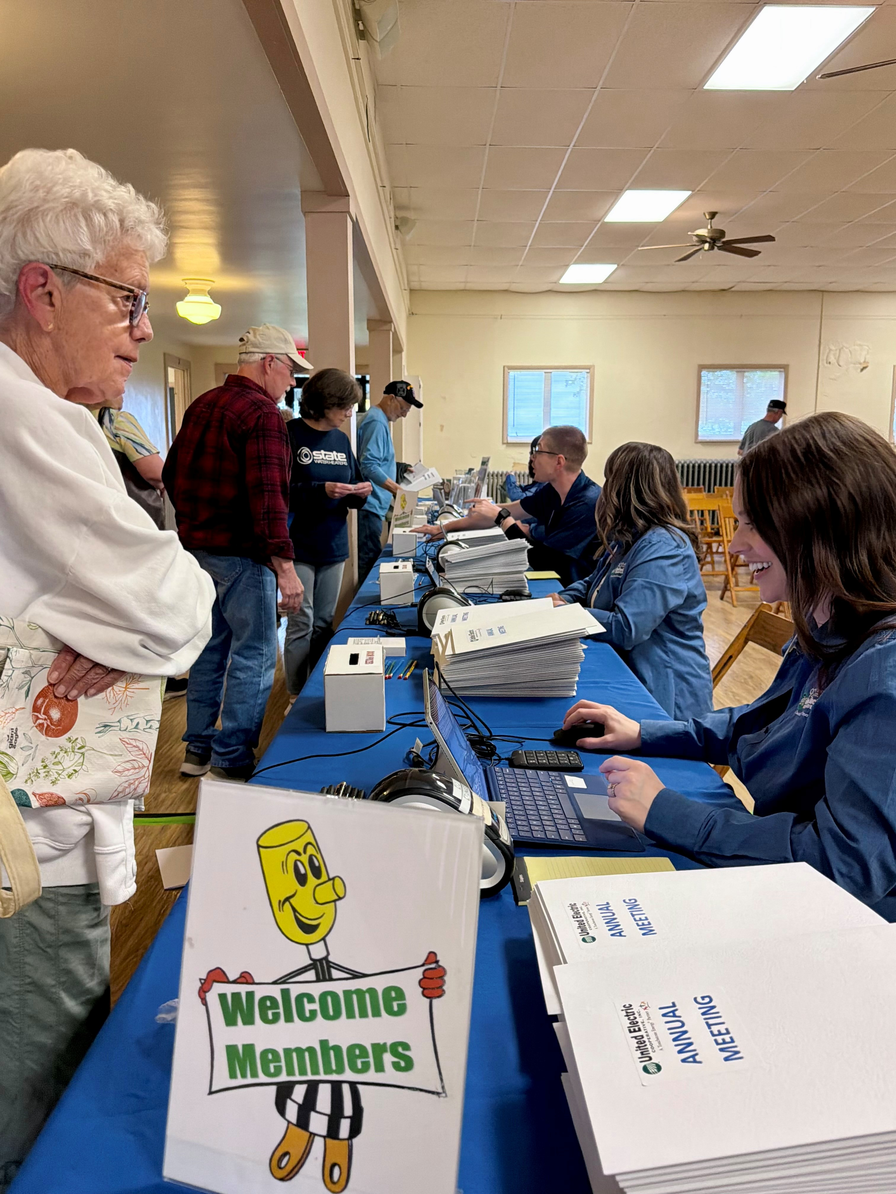 Tori registering a member